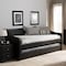 Baxton Studio Barnstorm Black Faux Leather Upholstered Daybed with Trundle Bed 131-7302 - alternate 10